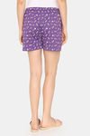 Rosaline Mystic Town Knit Cotton Shorts (Pack of 2) - White Purple — thumbnail 4
